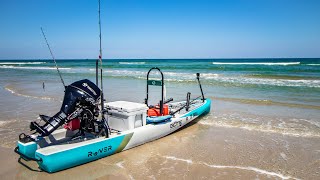 microboat through the beach KINGFISH catch and cook