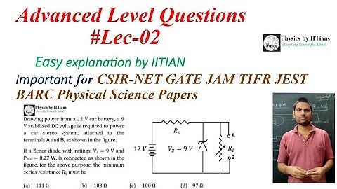 Solved question on Electronics for TIFR JEST NET GATE JAM like exams #easy explanation