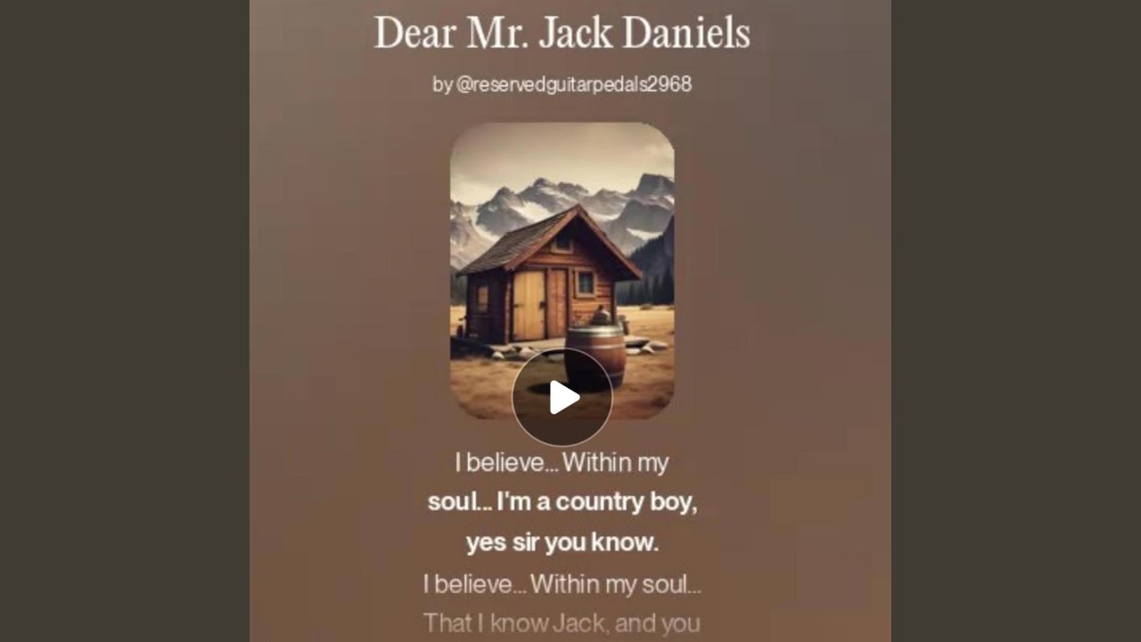 Dear Mr. Jack Daniels