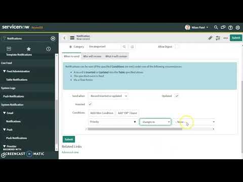 How to Create a Notification and Trigger Email in ServiceNow