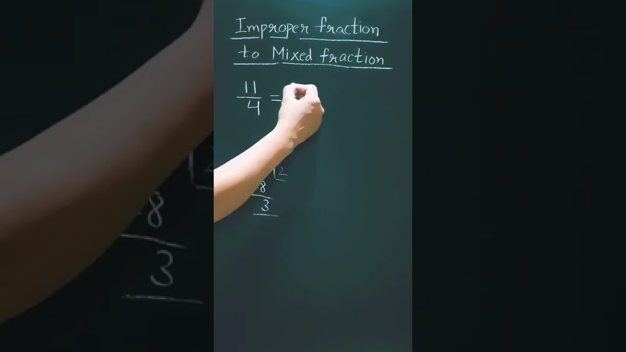 Improper Fraction To Mixed Shorts Youtubeshorts Fractions Fra