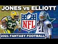 Fantasy Football Draft Strategy 2021 - Ezekiel Elliott or Aaron Jones