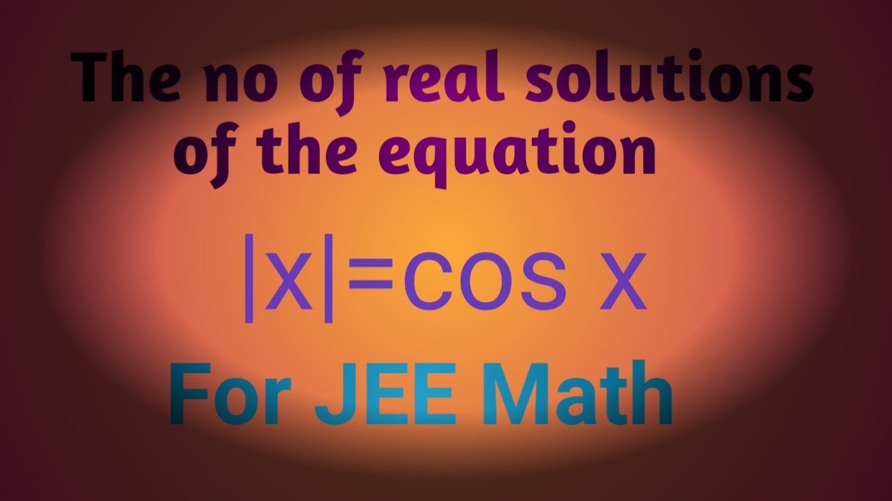 JEE MATH: Equation solve by shortcut method - YouTube