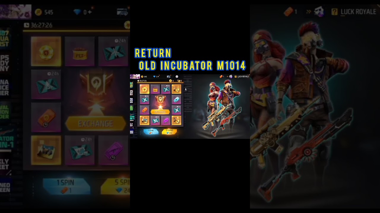 Return Old Incubator🔜 ||| Return Old M1014 Incubator💯 Upcoming Special Incubator In Free Fire