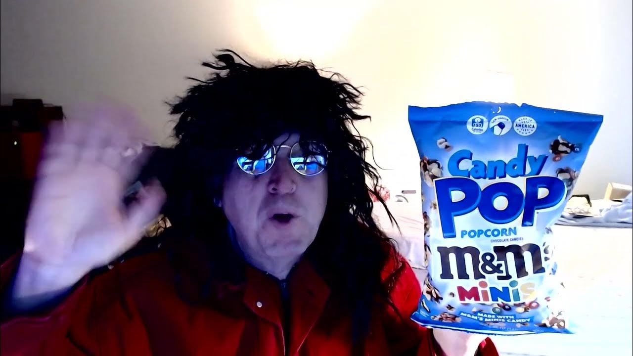 Review of M&M's minis chocolate candies candy pop popcorn by food