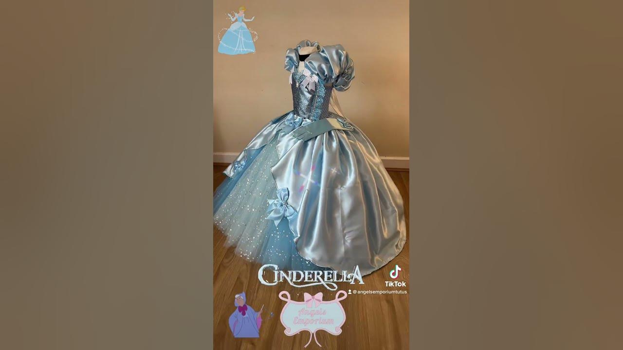 💙🫶 Princess Cinderella Inspired Blue Satin Tutu Dress Ball Gown 💙🫶 # ...