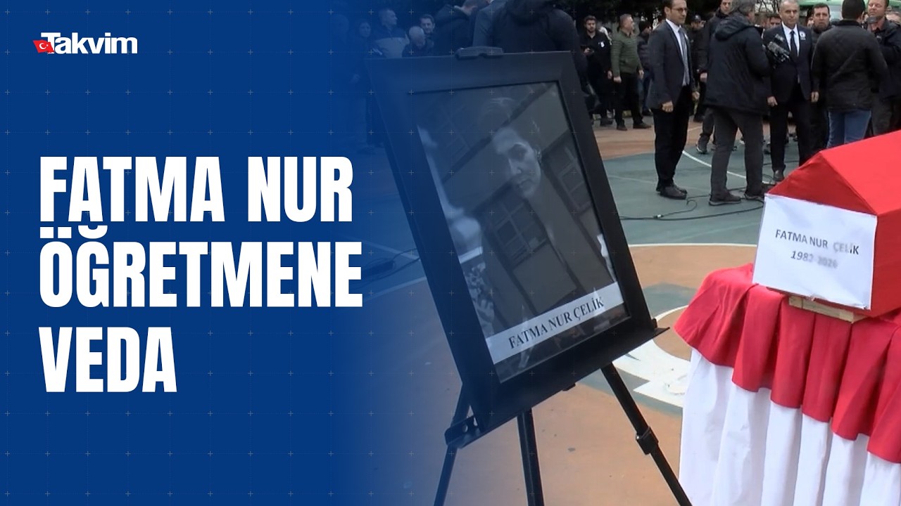 Çekmeköy'de öğrencisi tarafından k-tledilen öğretmen Fatma Nur Çelik için okulunda tören düzenlendi