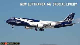 Historic Arrival At Lax Lufthansa 747-8 100 Years Special Livery First Revenue Flight