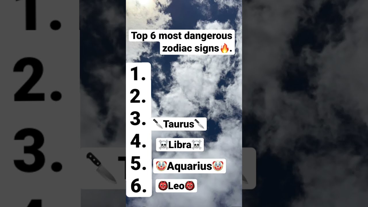 Top 6 Most Dangerous Zodiac Signs 