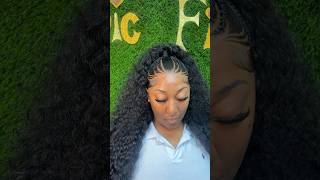 Lace frontal install with half up half down hairstyle #wigs #lacefront #wiginstall