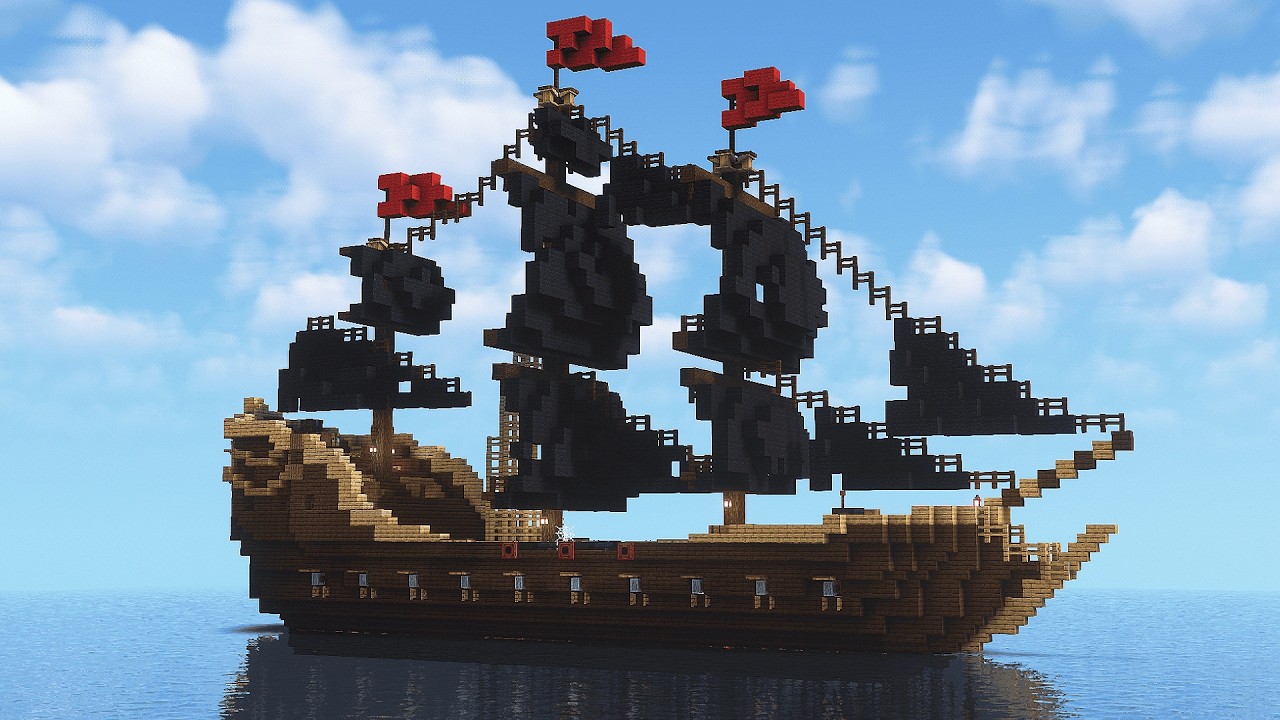 Minecraft: How To Build a Pirate Ship (Tutorial) - YouTube
