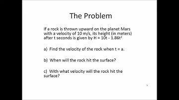 Derivatives and Rates of Change (Position and Velocity)