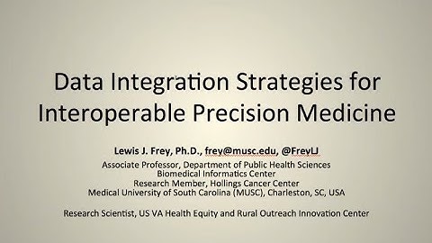 Data Integration Strategies for Interoperable Precision Medicine