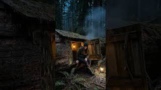 Hidden Survival Cabin Inside a Fallen Tree 🌲 | Secret Off-Grid Forest Shelter Timelapse