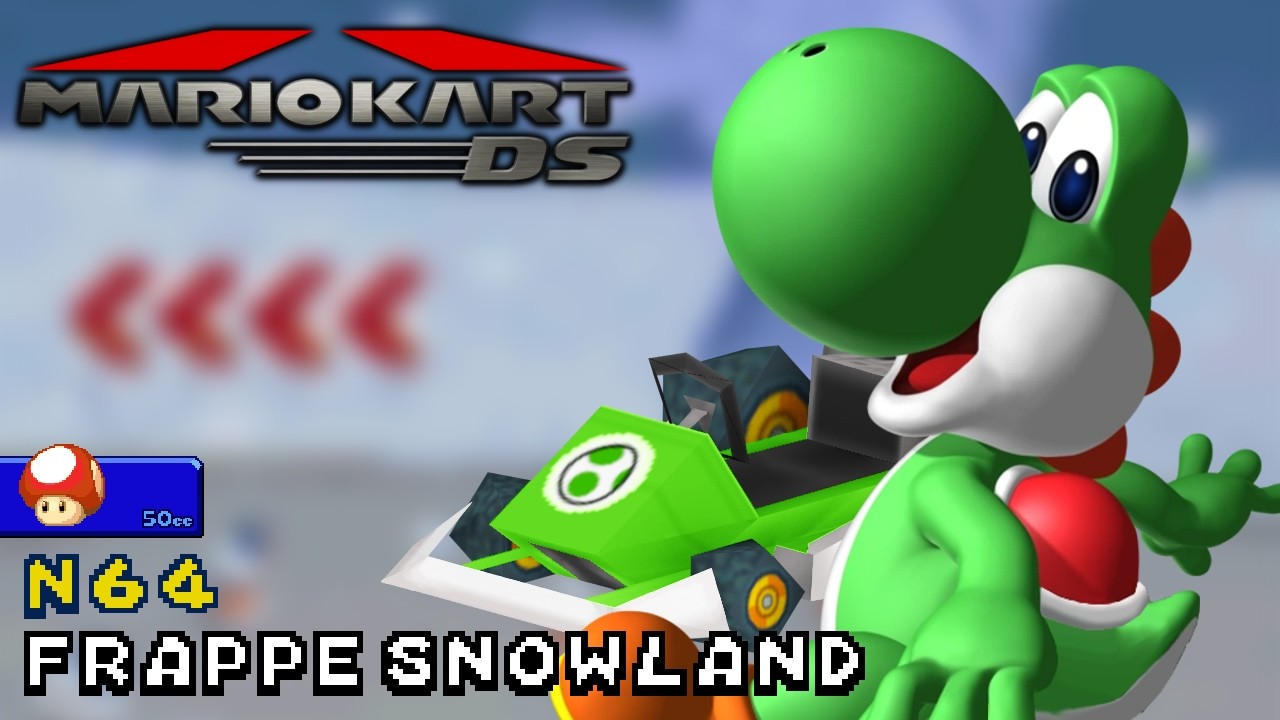 Mario Kart DS - 50cc - Yoshi - Standard YS - N64 Frappe Snowland | Ep. 3798