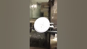 Barrel blank throat dialed in for chambering using a Interapid indicator.