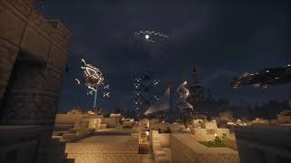 Skyward Haven  🌌🚀✨ Explore Minecraft’s bright city above the night with calm skies & flying ships. screenshot 2