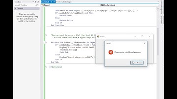 VB.NET How to validate email in textbox and open default email application