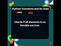Python's all() Function