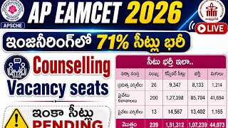 Ap Eamcet 2026 Seats Vacancy Lastest Update | Ap Eapcet Pending Seats Counselling 2026