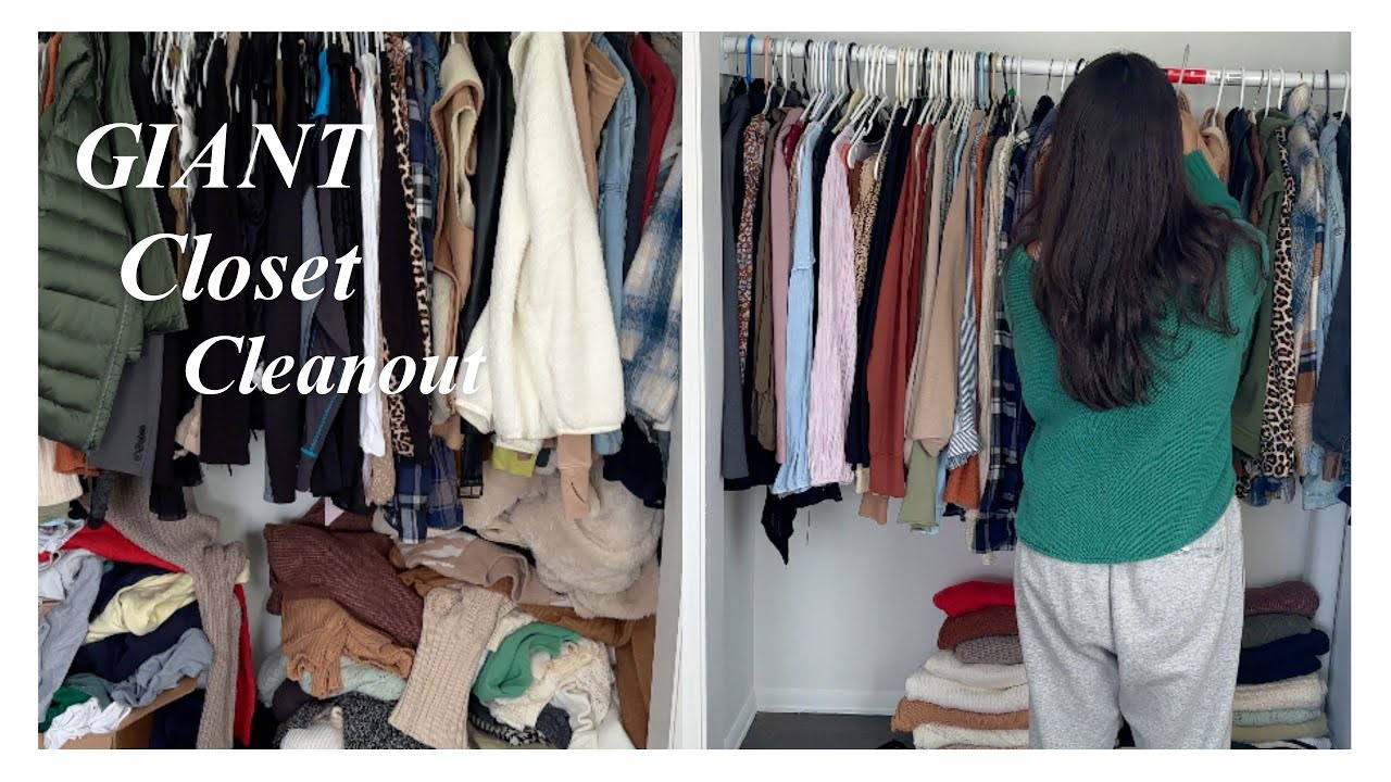 Huge Closet Clean out! decluttering, organizing for 2023 - YouTube