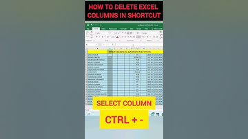 How to delete excel columns in shortcut 🔥 /Excel Tips & Tricks #shorts #tricks #excel #video #viral
