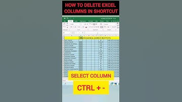 How to delete excel columns in shortcut 🔥 /Excel Tips & Tricks #shorts #tricks #excel #video #viral