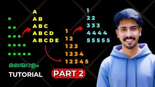 Part 2 | Pattern in C Language I Malayalam | Mastering Right Half Pyramid in C