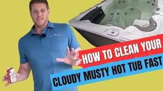 FASTEST way to Clean my cloudy hot tub after a Party!