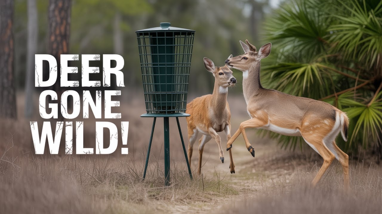 3 Playful Deer Caught on Camera in North Florida 🦌  Wild Deer Playing in the Woods