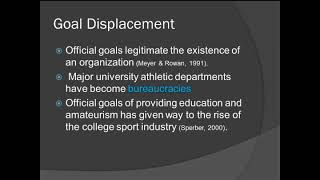 Organizational Deviance & Sport