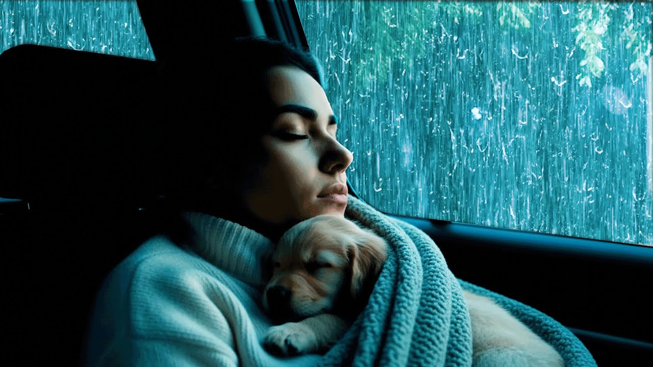 Lluvia nocturna en el auto 🌙 Ambiente acogedor para un sueño profundo y calma total