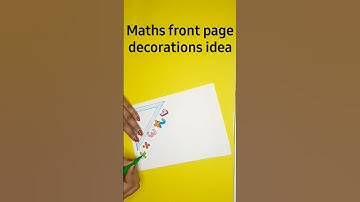 mathematic border design on paper/how to decorate front page of file/math Project page design idea