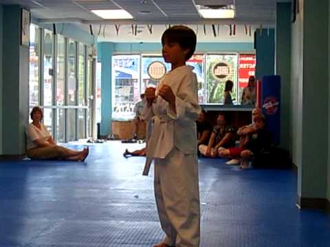 Jacob Gerald TKD yellow belt test