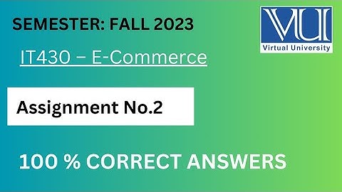 IT430 Assignment 2 Solution fall 2023