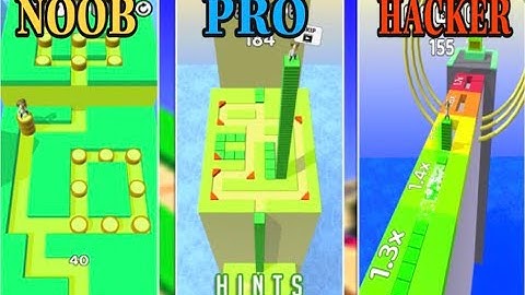 NOOB vs PRO vs HACKER in Stacky Dash- All Levels Gameplay, New Game (7-9)