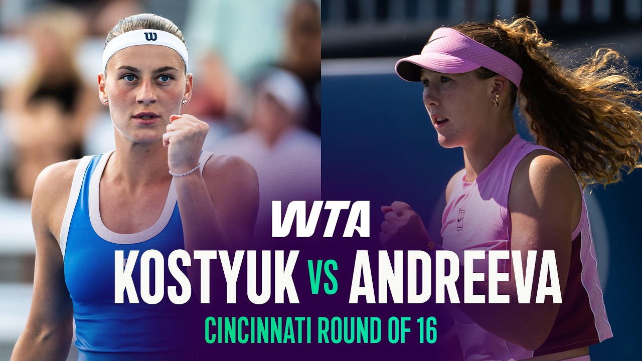 Marta Kostyuk vs. Mirra Andreeva | 2026 Cincinnati Round of 16 | WTA Match Highlights