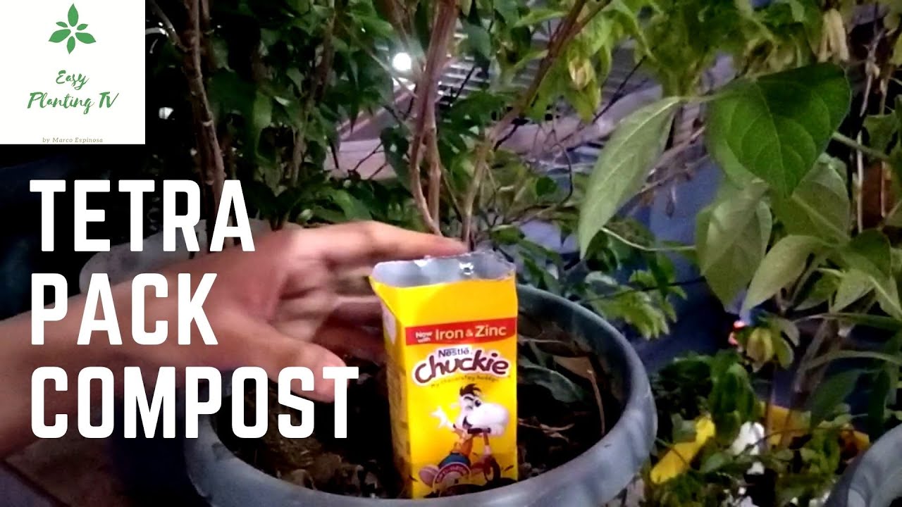 How to Make Compost at Home Using Tetra Pack| EASY PLANTING TV