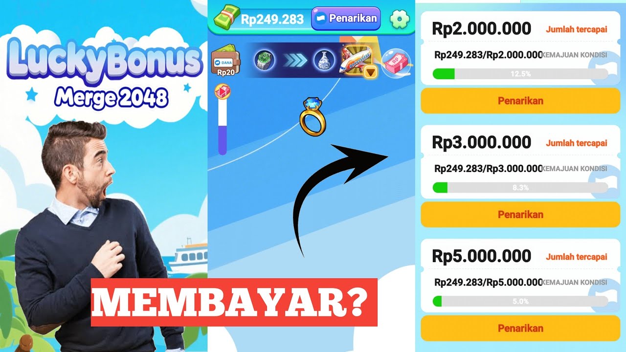 Lucky Bonus Merge 2048 Apakah Terbukti Membayar? REVIEW Part 1