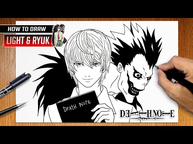 How to draw L (Ryuzaki) from Death Note エル・ローライト 竜崎 