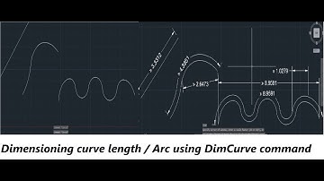 Dimensioning of Curve Line / Arc, using Dimcurve command in AutoCAD, #tutorial #biggners #autocad