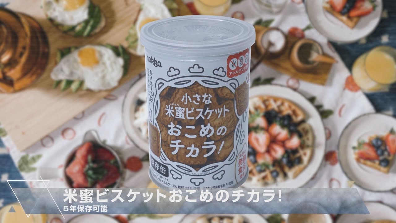北陸製菓 米蜜ビスケットおこめのチカラ!保存缶 24缶入り 5年保存可能