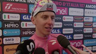 Tadej Pogačar - Interview at the finish - Stage 9 - Giro d'Italia 2024