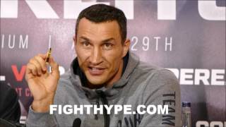 WLADIMIR KLITSCHKO REVEALS SECRET PREDICTION RECORDED ON MEMORY STICK TO BE SOLD AFTER JOSHUA FIGHT