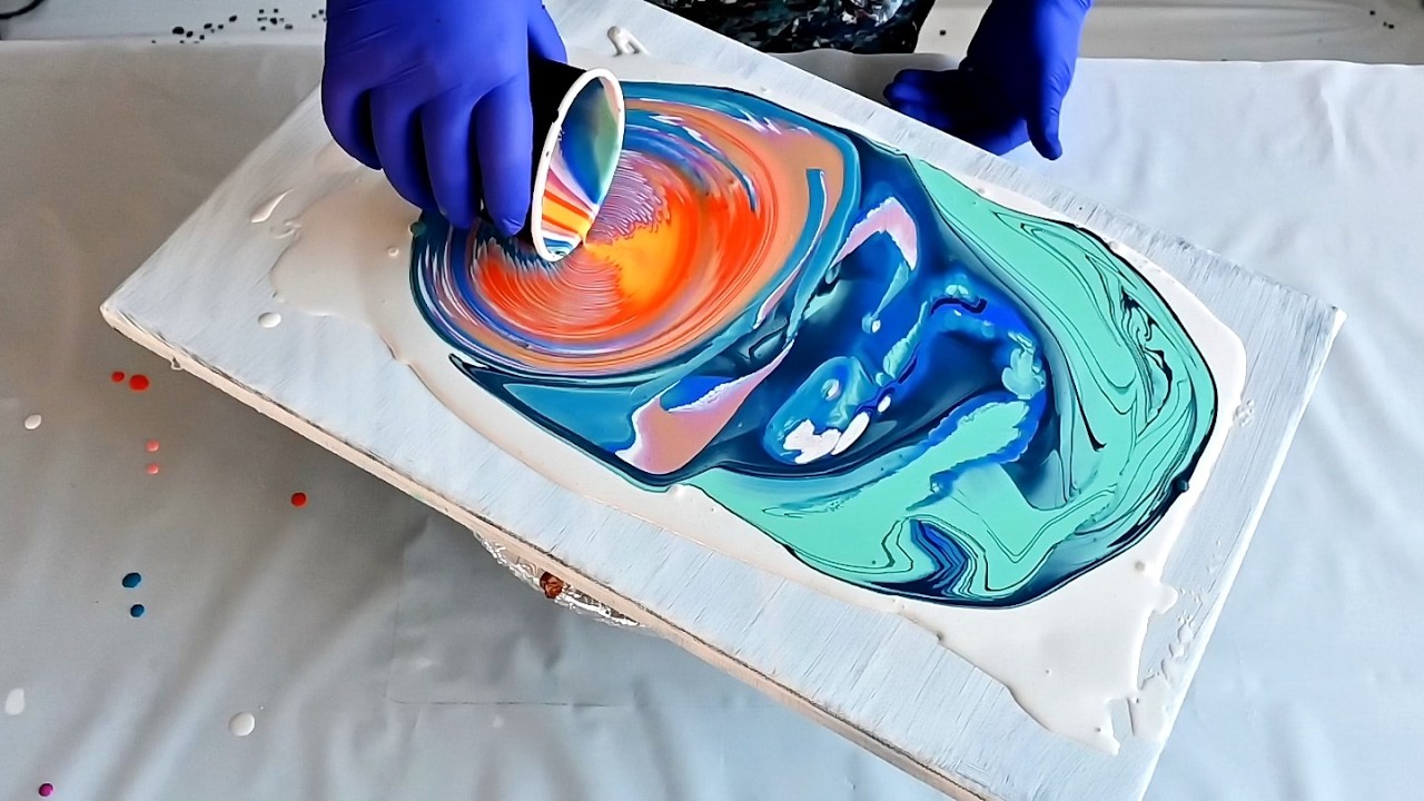 Волшебство тропического заката 🌅 Акриловая прямая заливка с потрясающими деталями