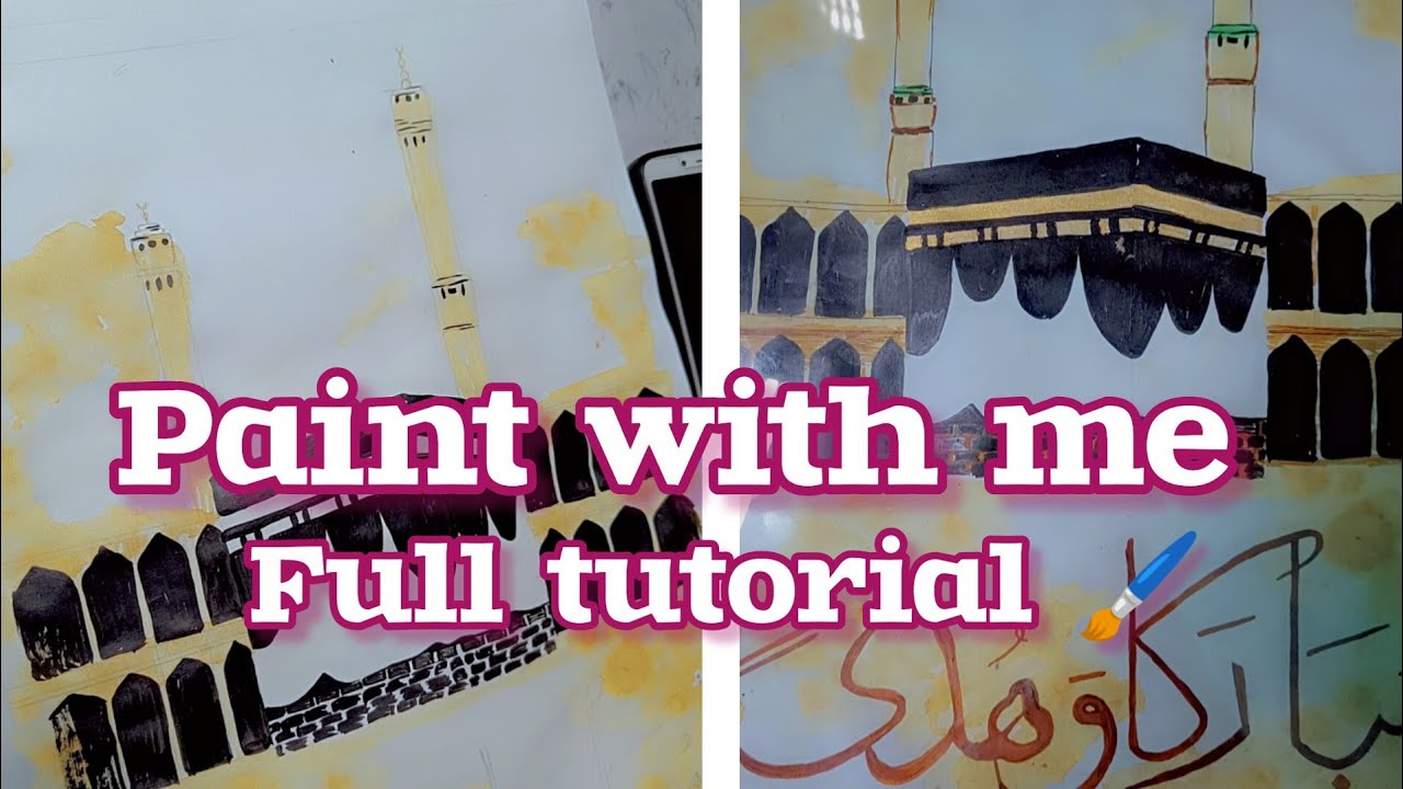 How To Paint Masjid Al Haram step by step Full Tutorial Photoart_byzikra YouTube