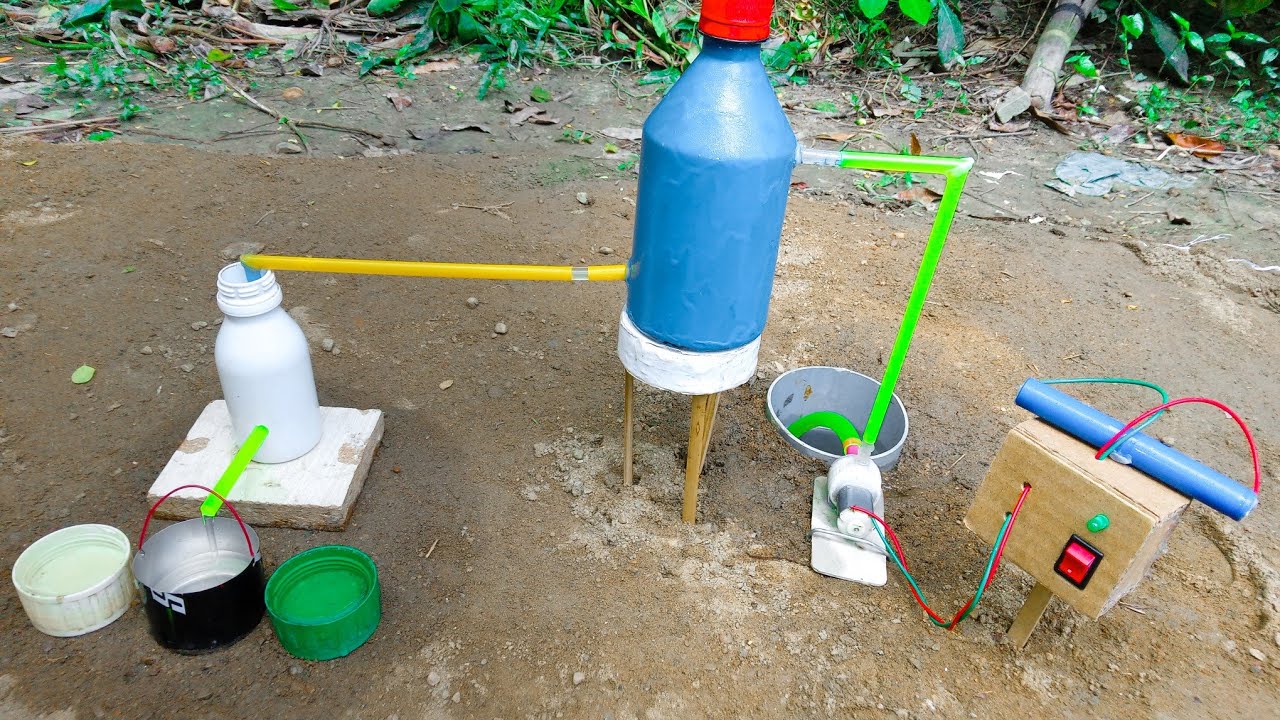 How to make water filter machine Science project Electric water