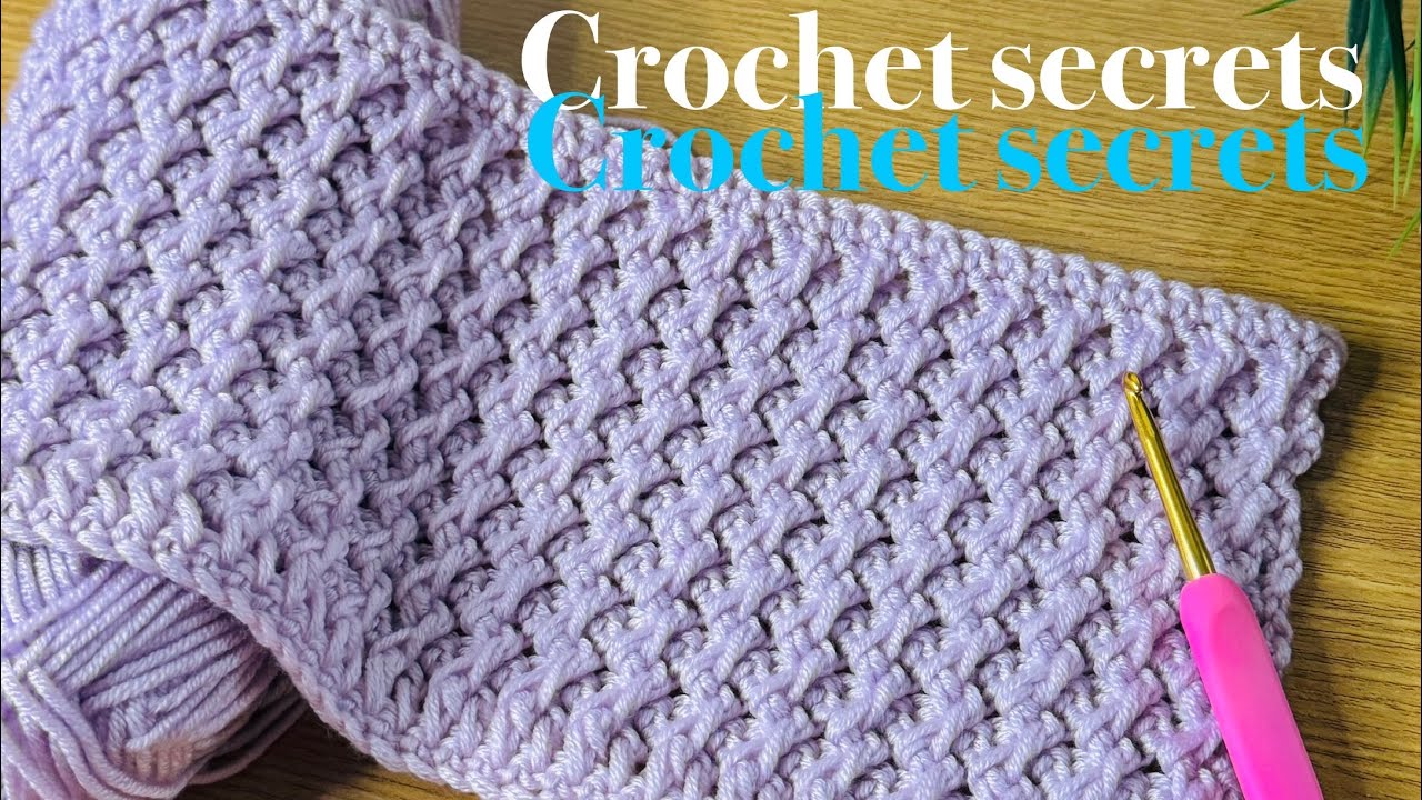Beautiful Textured Crochet Stitch Tutorial | Easy Beginner Pattern | two Row Repeat