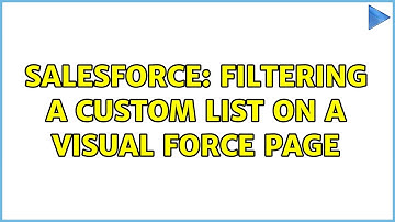 Salesforce: Filtering a custom list on a visual force page