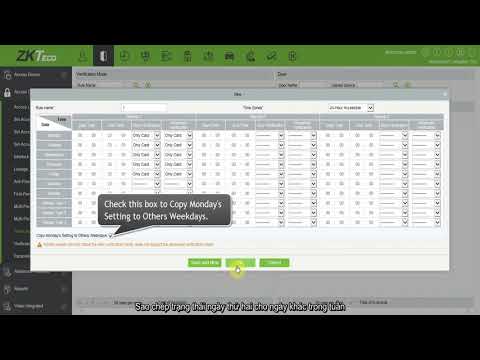 PHẦN MỀM ZKBIOSECURITY V5000 Chức năng Verification Mode – Mô đun Access Control